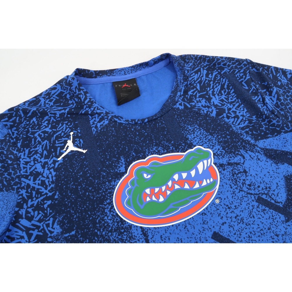 Florida Gators Jordan Mens Medium Team Issued Shirt Football Blue Dri-Fit